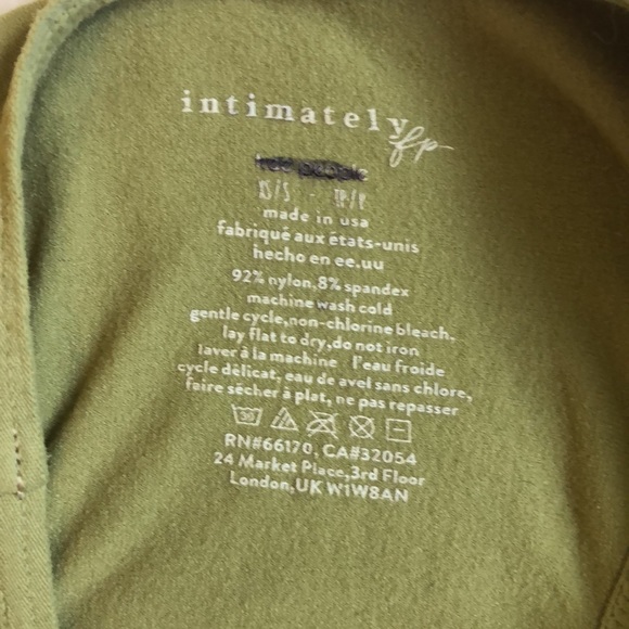 Free People Intimately Sage Green Stretch High Neck Bodysuit - Picture 4 of 4